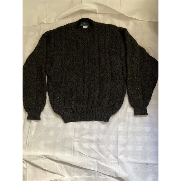 VINTAGE Jack Henry Alpaca Cable Knit Sweater Blue Men's Medium Pullover - Picture 1 of 7